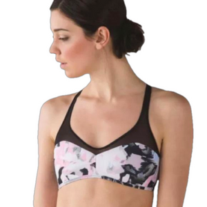 NEW’ Lululemon Water Salty Swim Sport Top Bra Gray Bikini UPF 50